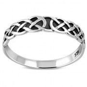 Celtic Knot Silver Ring, 925 Sterling Silver, rp703